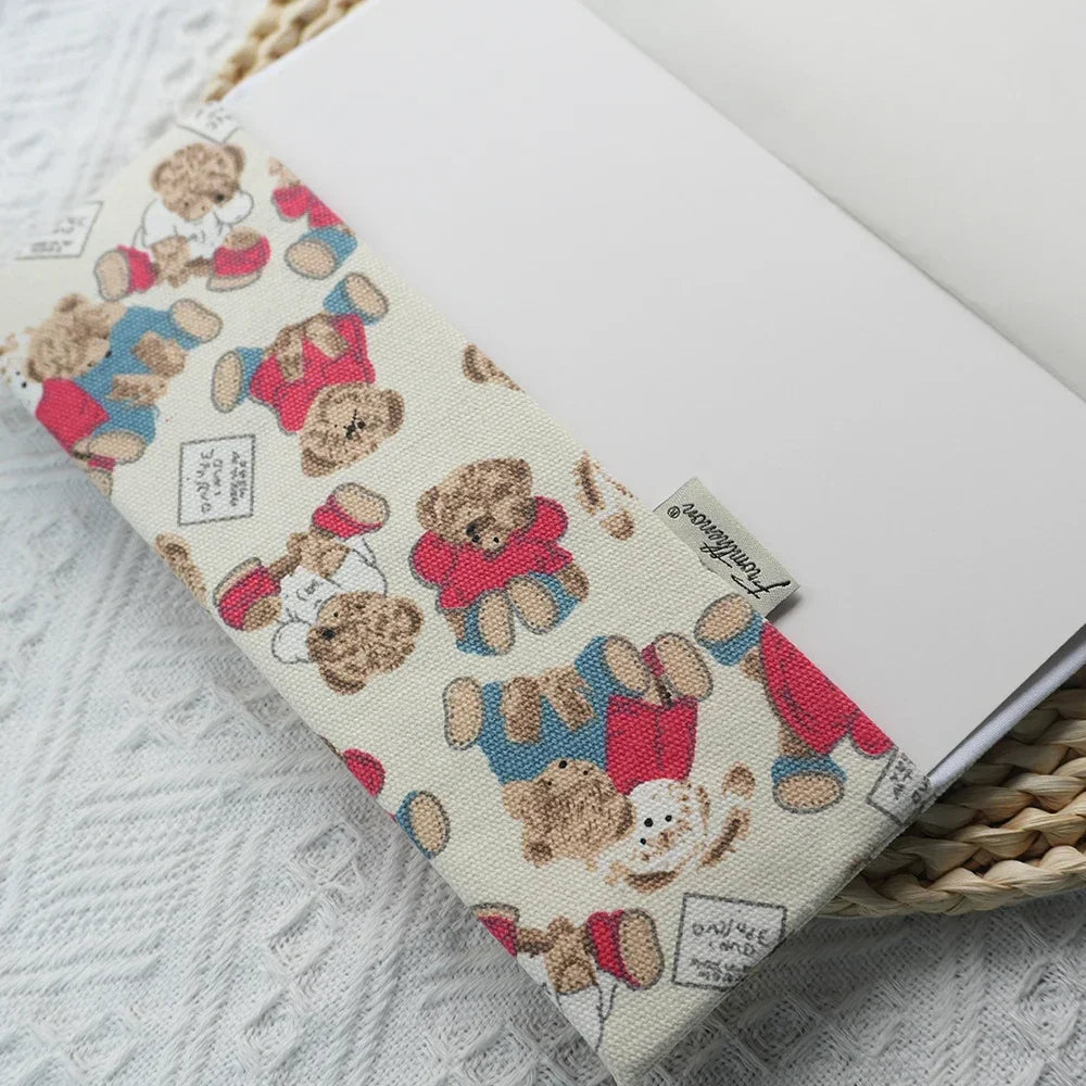 Fromthenon Cute Animal Flower Series Cloth Fabric Weeks Cover Weekly Diary Planner Notebooks Sleeve Office Stationery Supplies