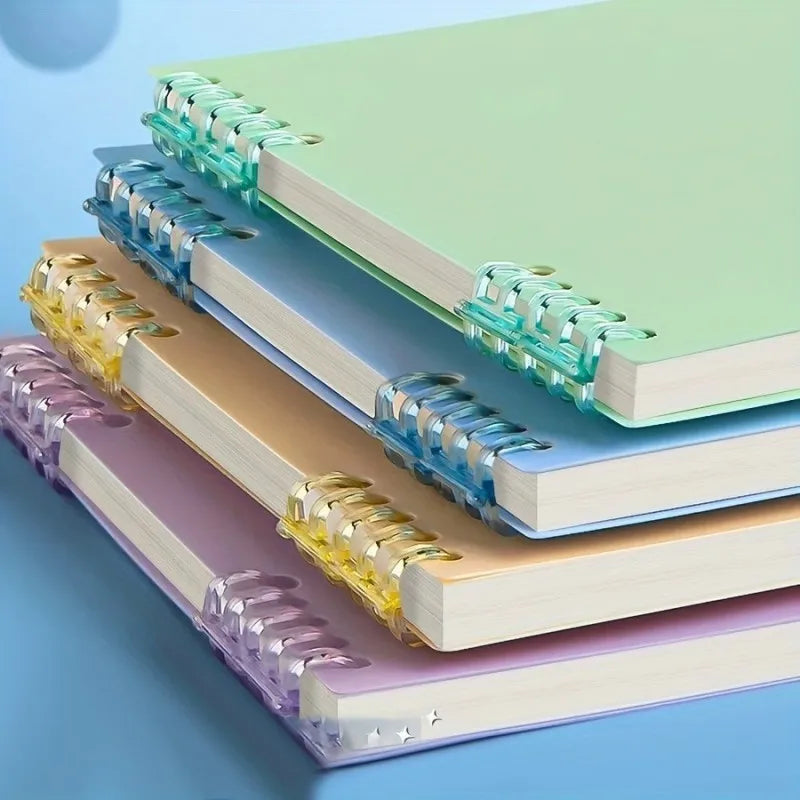 Wooden Flip Notebook 360 Degree Page Flip Double Sided Writing Notebook for School Office Daily Notes and Recording