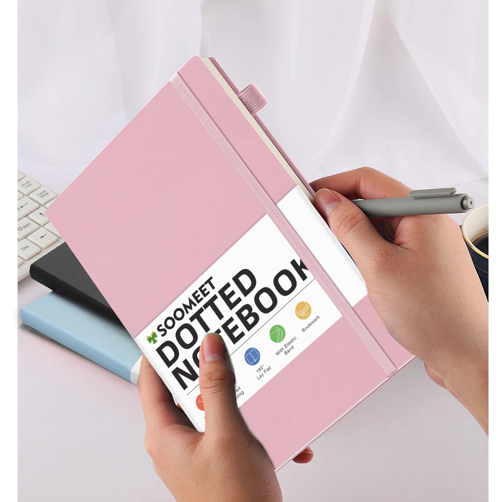 A6 Dot Grid NoteBook School Supplies Portable Diary Fashion Office Supplies Coil Book Children Holiday Gift Dot Grid Inside