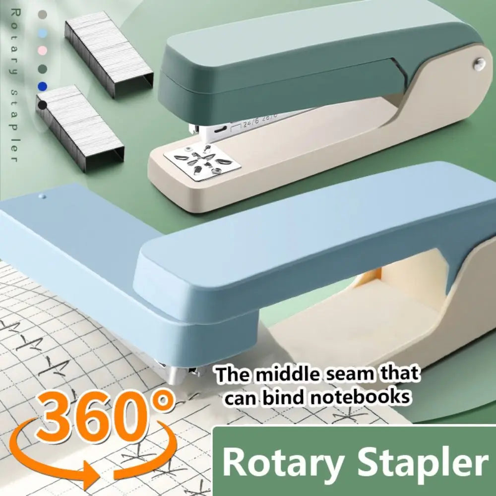 Use 24/6 Staples Stapler Heavy Duty 360 Degree Rotary Long Stapler Multifunction Effortless Bookbinding Machine