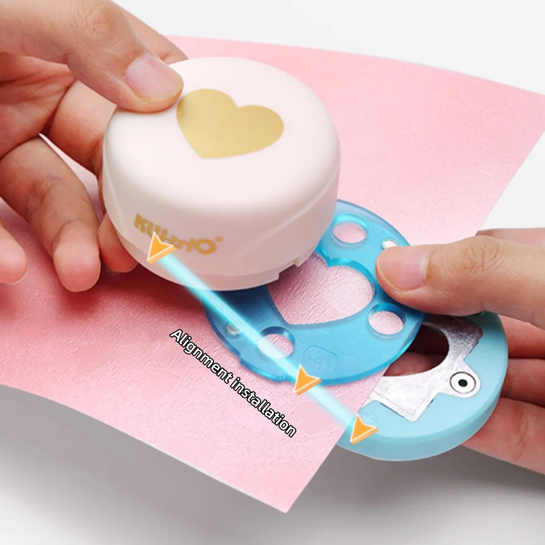 1pc Craft Hole Punch Handmade Scrapbook Paper Puncher Scrapbooking Maganetic Punches Crafting Designs for Office Supplies