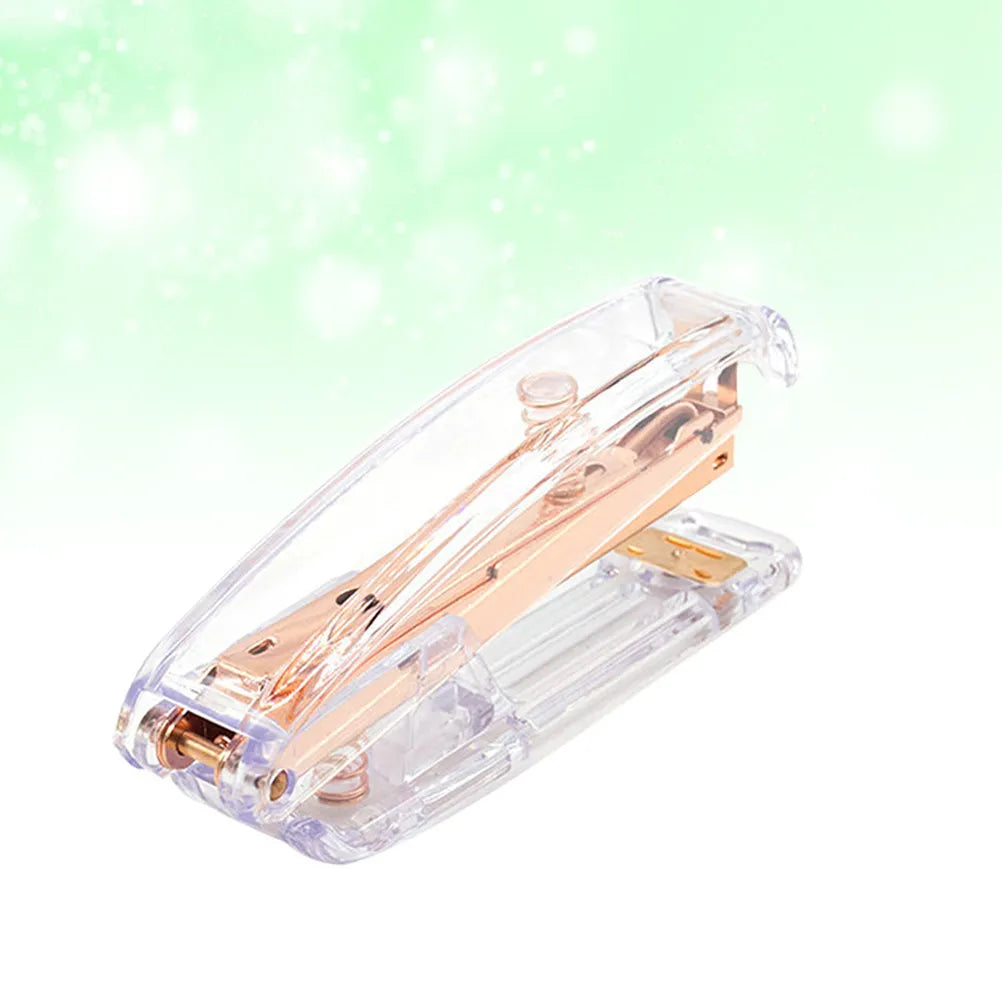 Stapler Rose Gold High Luster Finish Elegant Compact Design for Paper Documents Stationery Fastening Desk Stapler Home Office