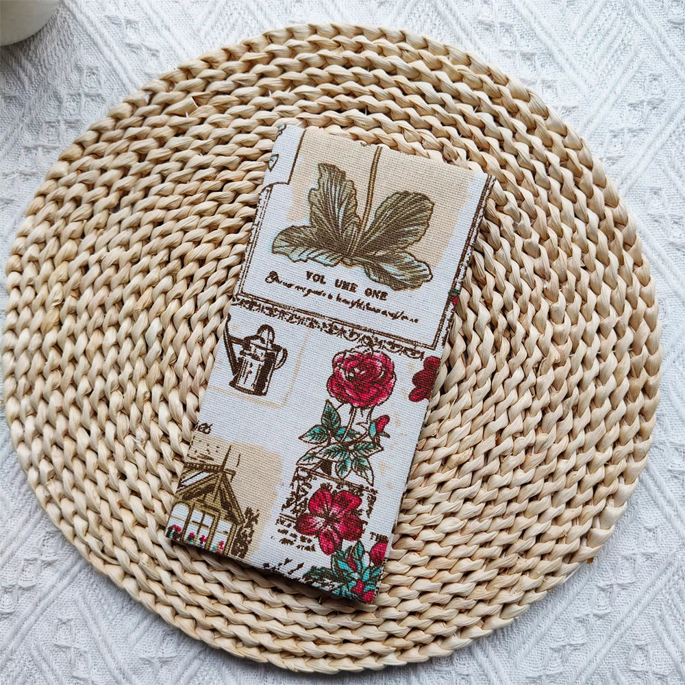 Fromthenon Cute Animal Flower Series Cloth Fabric Weeks Cover Weekly Diary Planner Notebooks Sleeve Office Stationery Supplies