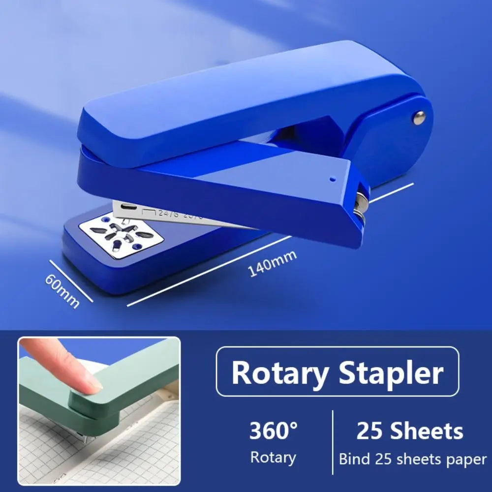 Use 24/6 Staples Stapler Heavy Duty 360 Degree Rotary Long Stapler Multifunction Effortless Bookbinding Machine