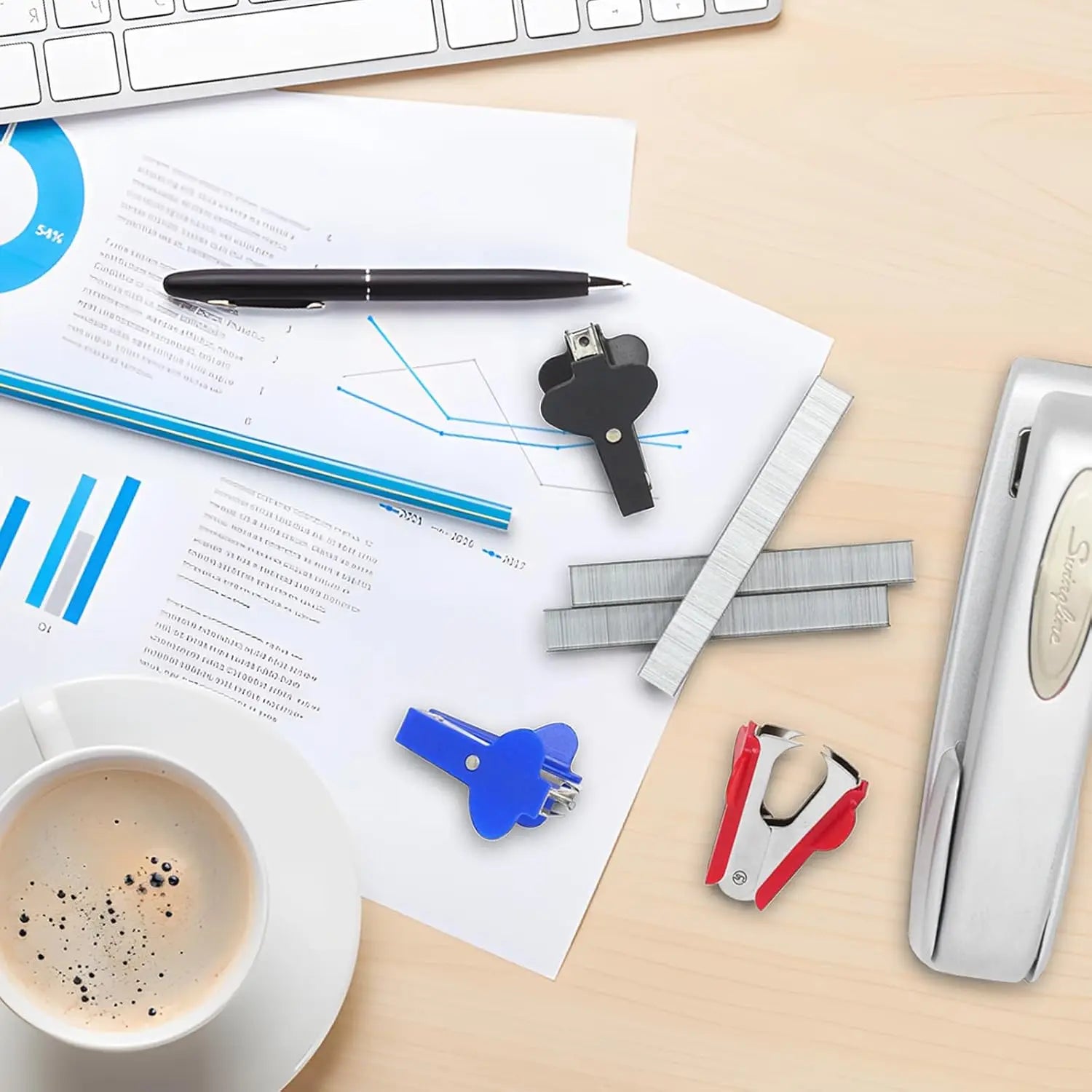 Staple Remover 2 Pack Staple Puller Pinch Jaw Style Staple Remover Tool, Stapler Removers