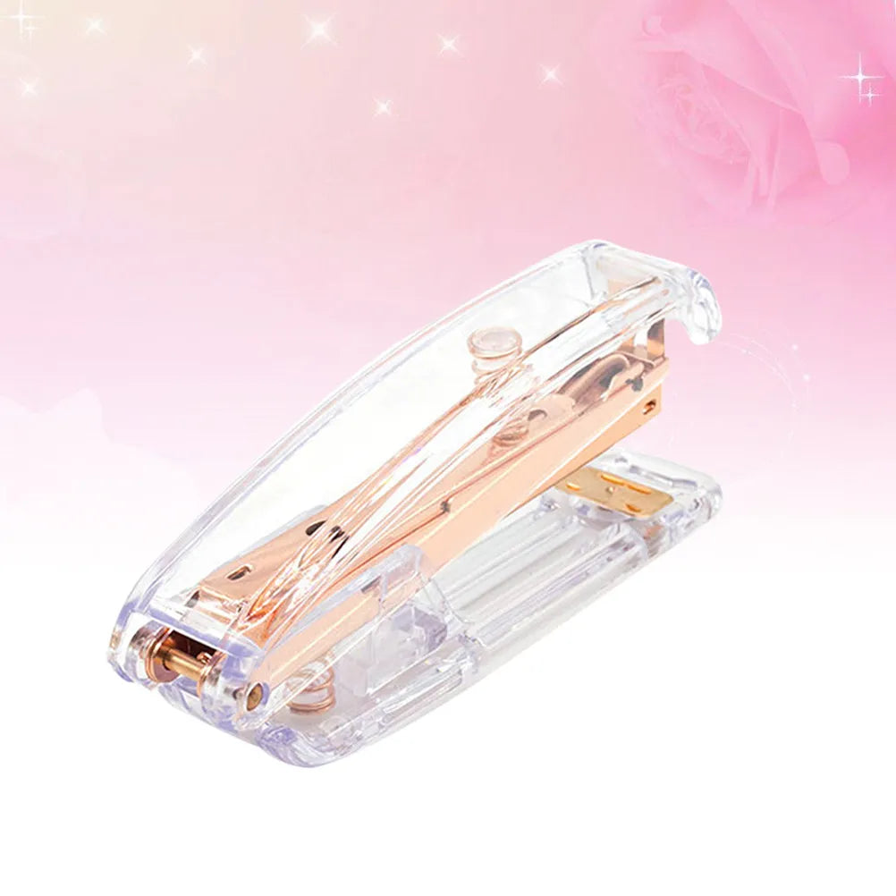 Stapler Rose Gold High Luster Finish Elegant Compact Design for Paper Documents Stationery Fastening Desk Stapler Home Office