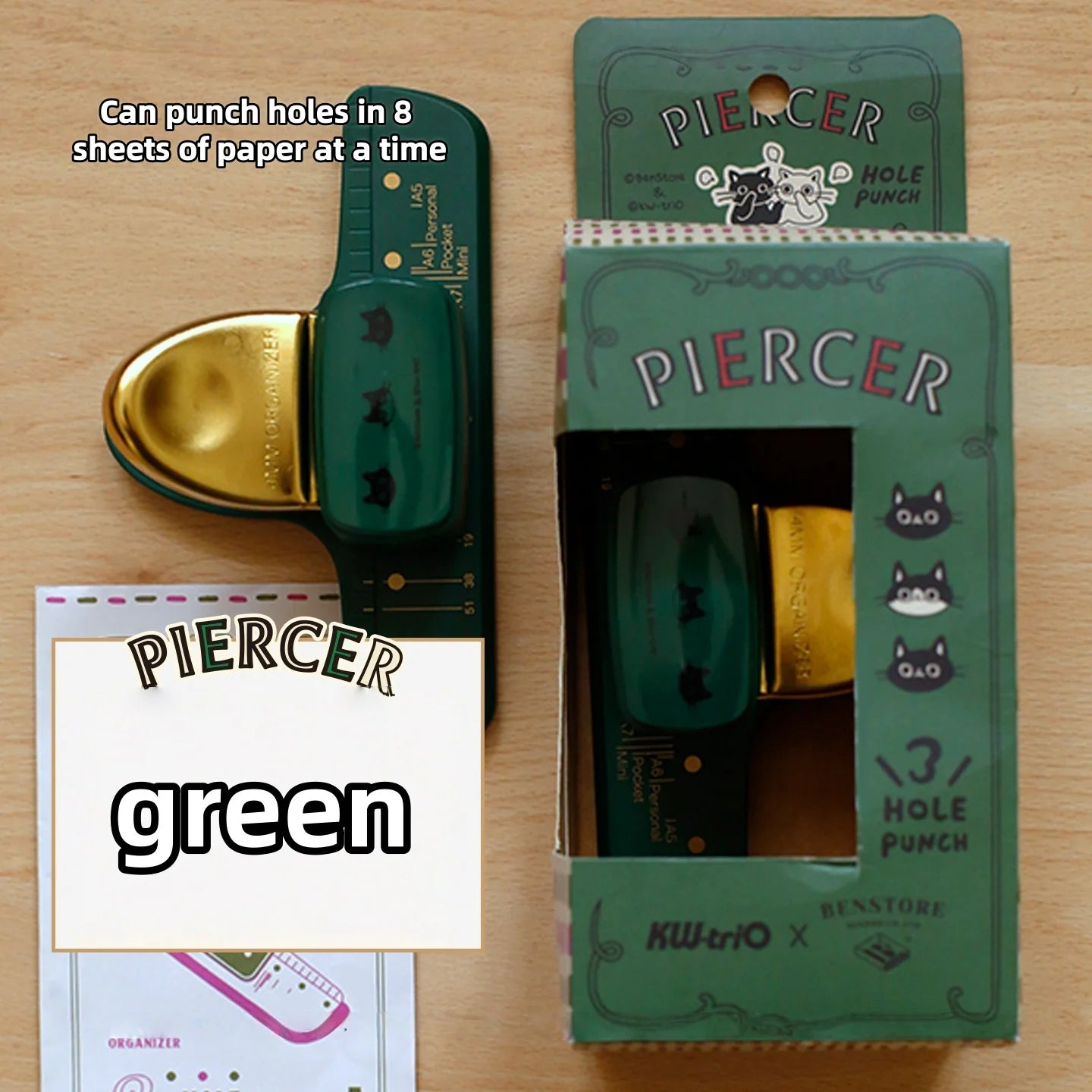 1pc three-hole puncher, ergonomic handle, handmade diary scrapbook, suitable for school and office organizing supplies