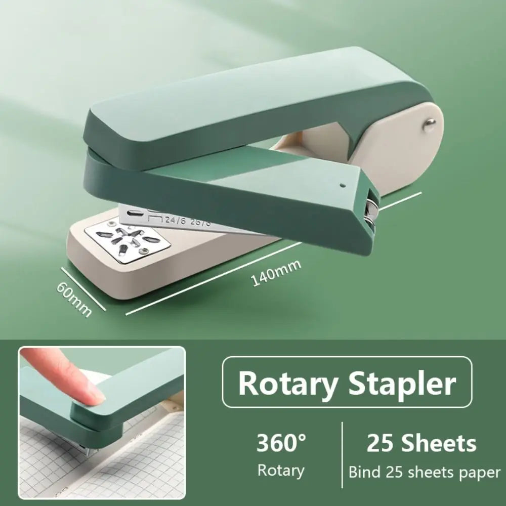 Use 24/6 Staples Stapler Heavy Duty 360 Degree Rotary Long Stapler Multifunction Effortless Bookbinding Machine