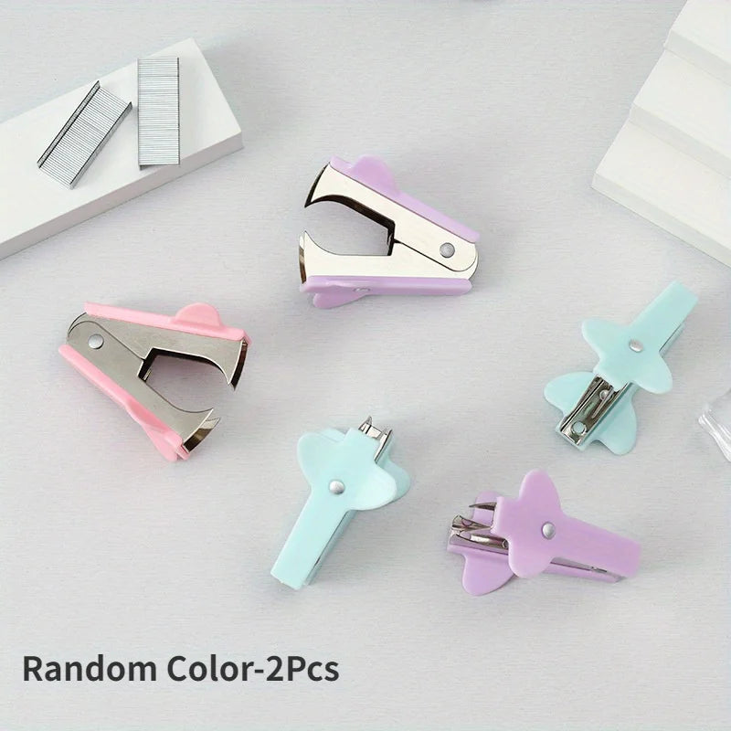 Random Colors Office Desktop Staples Stapler Remover Stationery Tools Staple Remover for Office Desk Accessories