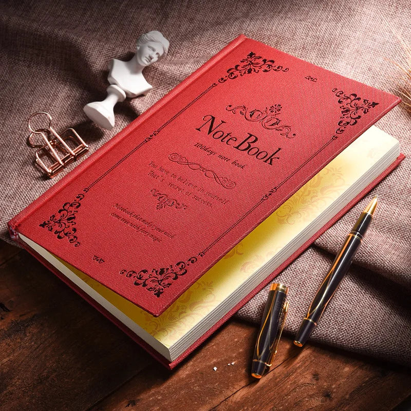 European Style Notebook Literary Exquisite Simple Retro Style A5 Creative Net Red College Student Classroom Reading Notebook