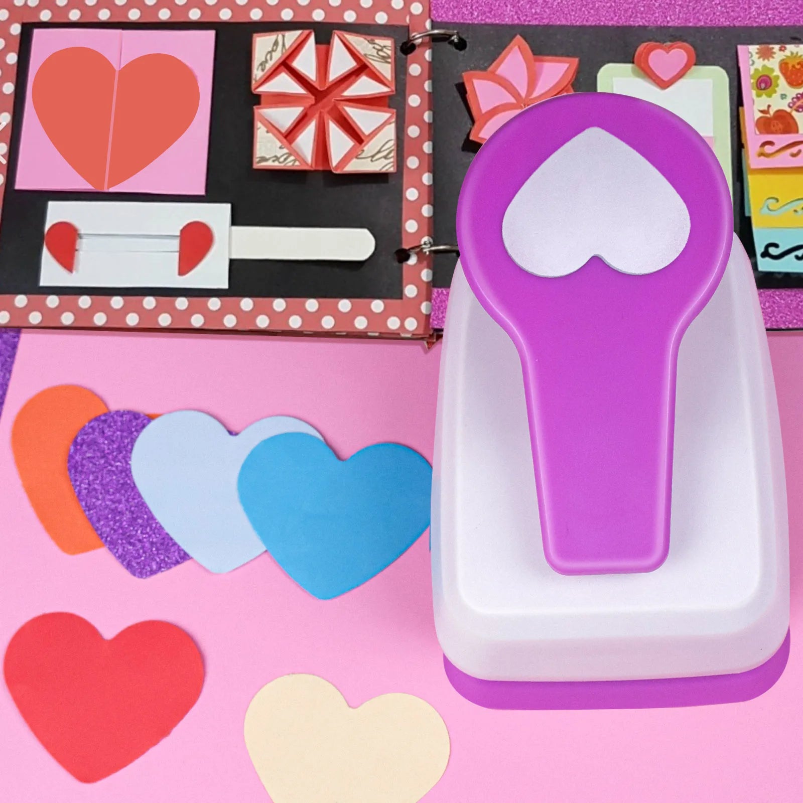 Paper cutter for crafts Hole Punch Puncher Punches Tool 50mm 2 inch Heart Paper Shapes Hole for card making custom scrapbooking