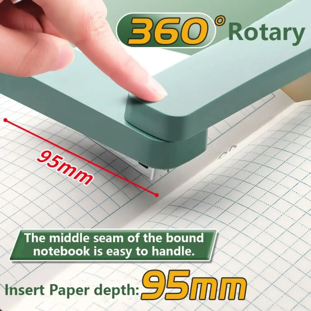 Use 24/6 Staples Stapler Heavy Duty 360 Degree Rotary Long Stapler Multifunction Effortless Bookbinding Machine