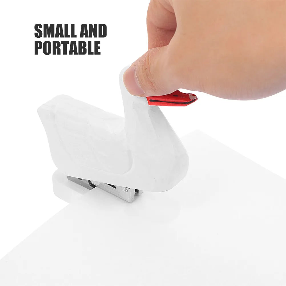 2Pcs Adorable Animal Shaped Wooden Stapler Compact Lightweight Stapler for Students Teachers Travel Office Decoration Lovely