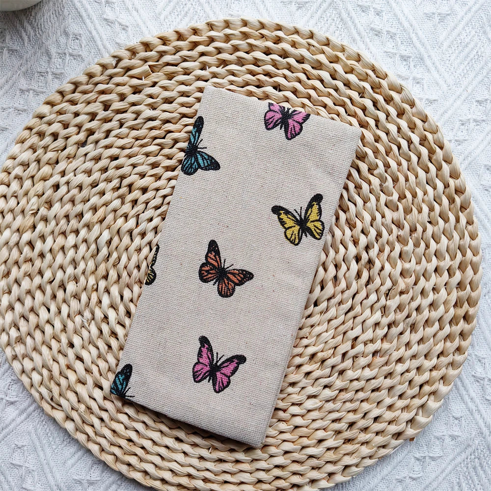 Fromthenon Cute Animal Flower Series Cloth Fabric Weeks Cover Weekly Diary Planner Notebooks Sleeve Office Stationery Supplies