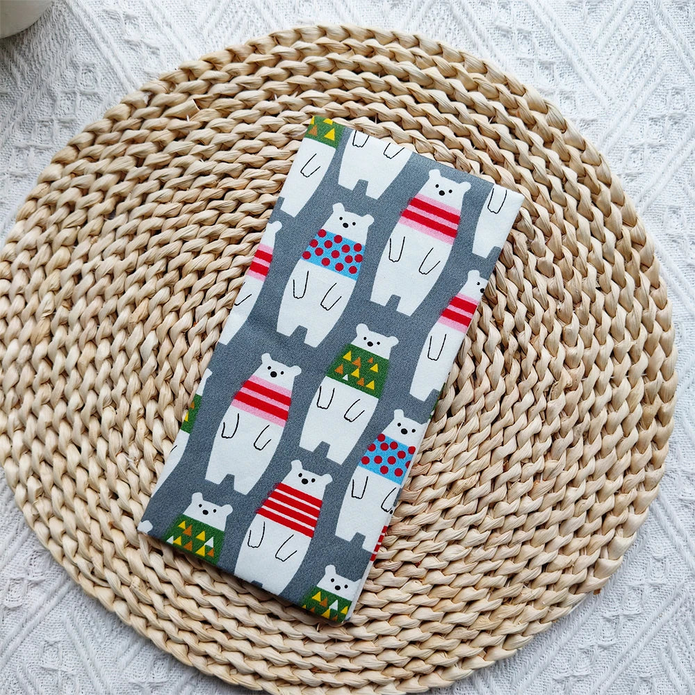 Fromthenon Cute Animal Flower Series Cloth Fabric Weeks Cover Weekly Diary Planner Notebooks Sleeve Office Stationery Supplies