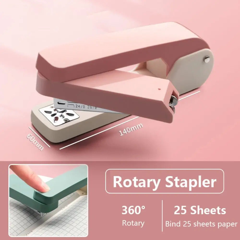 Use 24/6 Staples Stapler Heavy Duty 360 Degree Rotary Long Stapler Multifunction Effortless Bookbinding Machine