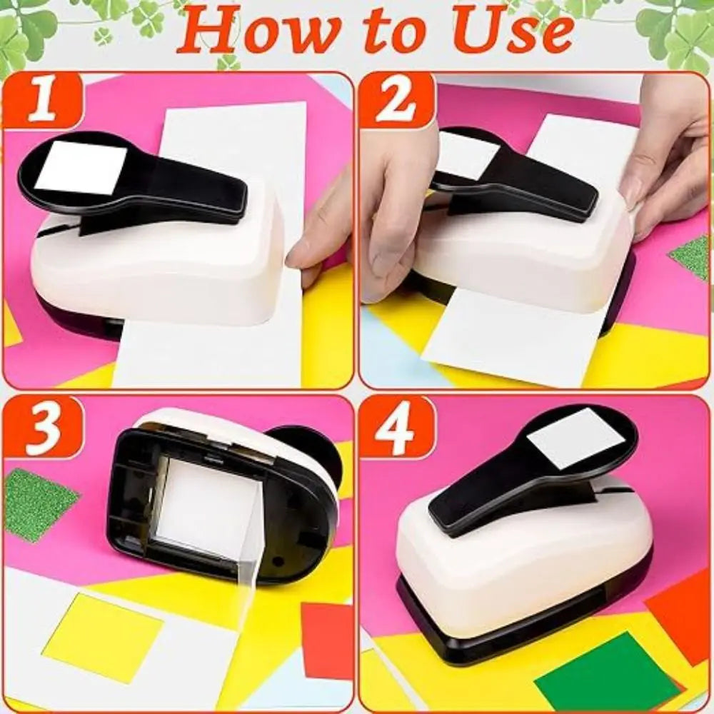 Labor-Saving Crafts Hole Puncher Cutting Craft Punching Machine Paper Cutter Handmade Effortless Square Embossing Embossers