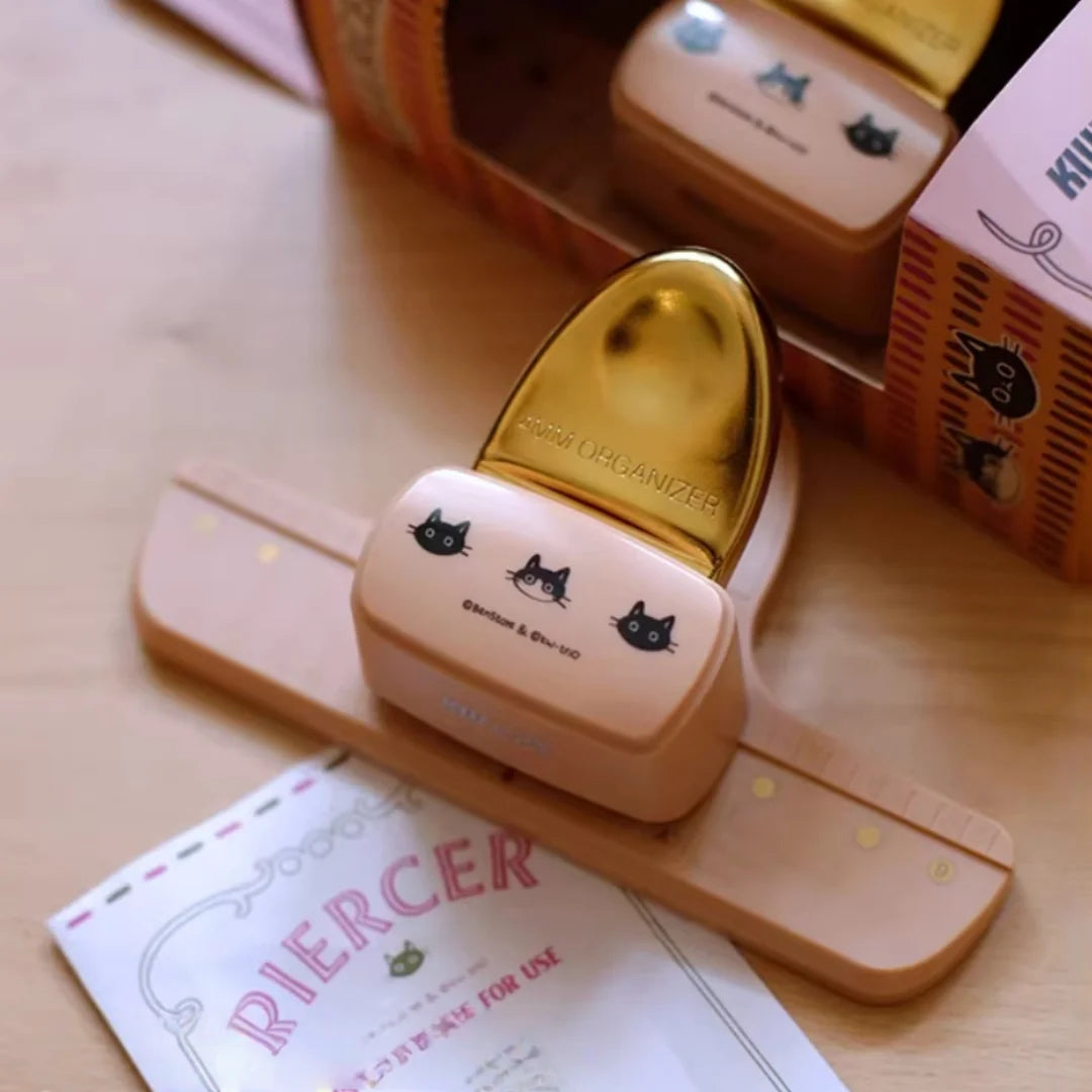 1pc three-hole puncher, ergonomic handle, handmade diary scrapbook, suitable for school and office organizing supplies