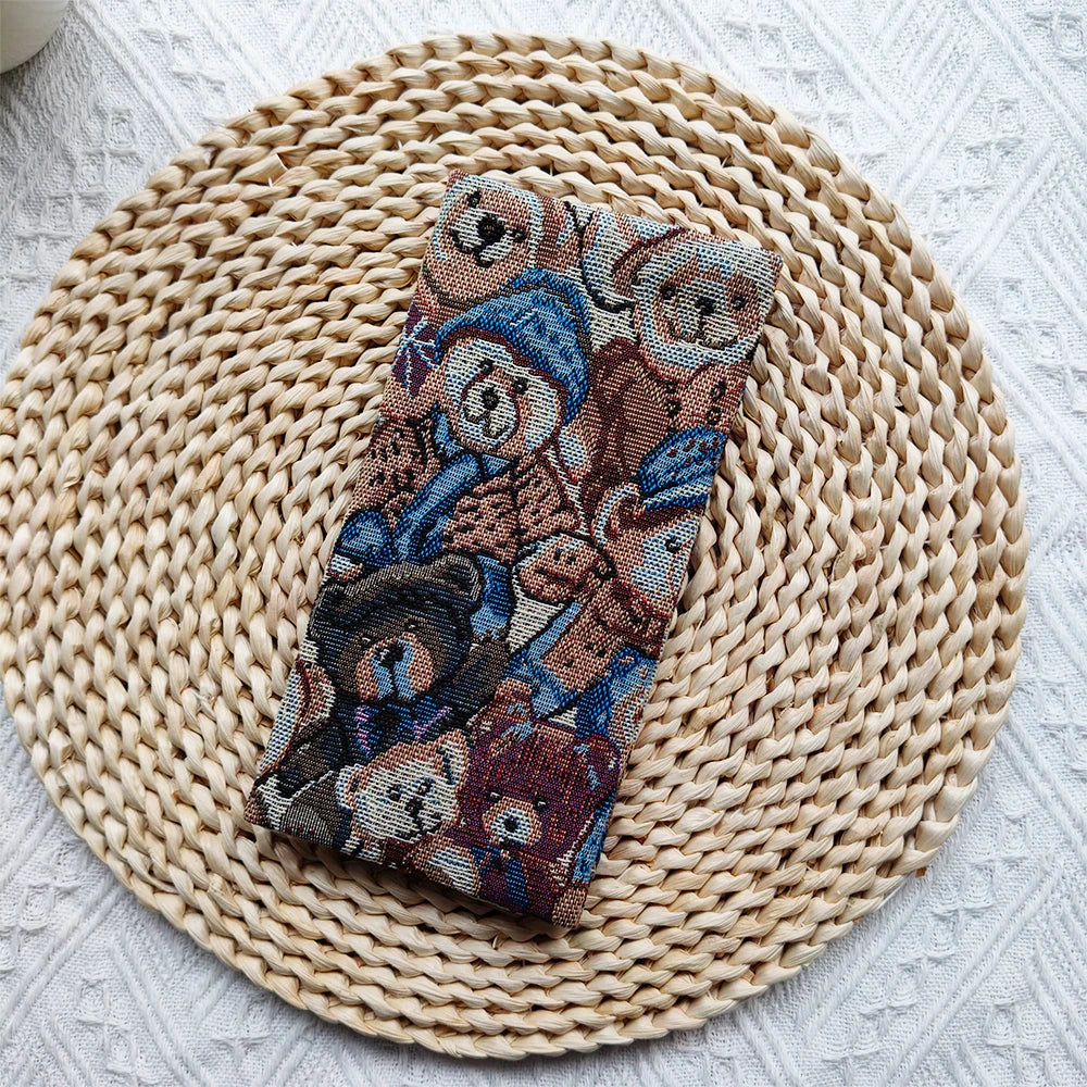 Fromthenon Cute Animal Flower Series Cloth Fabric Weeks Cover Weekly Diary Planner Notebooks Sleeve Office Stationery Supplies