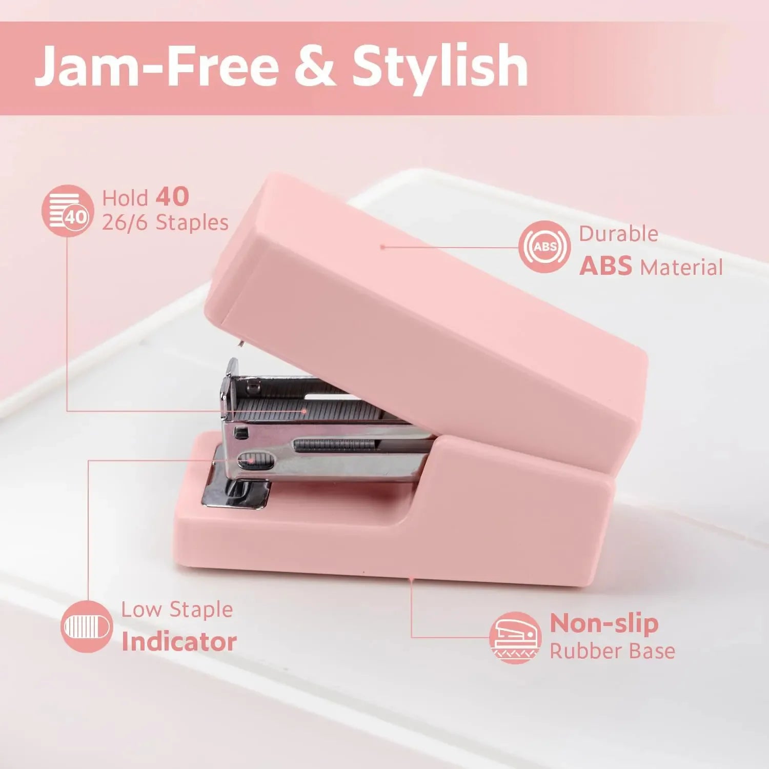 Mini Desktop Stapler Set,Small Cute Stapler for Office and School Supplies