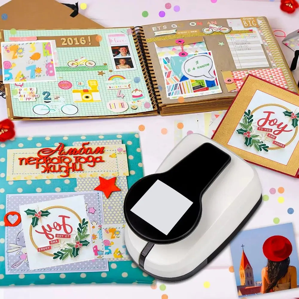 Labor-Saving Crafts Hole Puncher Cutting Craft Punching Machine Paper Cutter Handmade Effortless Square Embossing Embossers