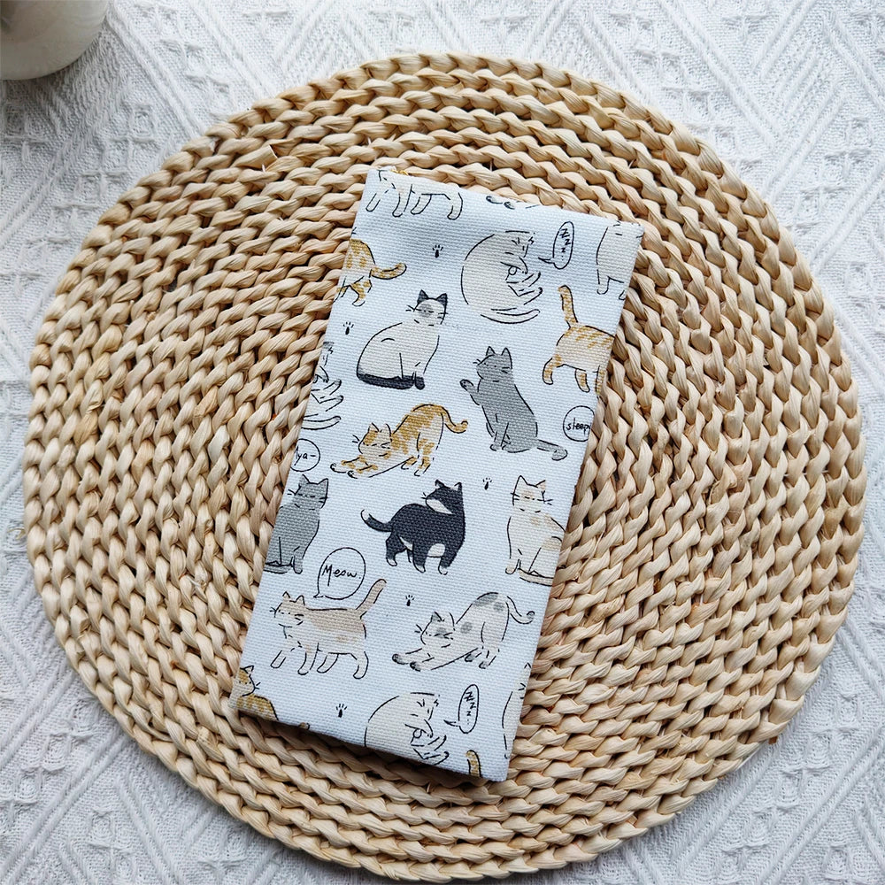 Fromthenon Cute Animal Flower Series Cloth Fabric Weeks Cover Weekly Diary Planner Notebooks Sleeve Office Stationery Supplies