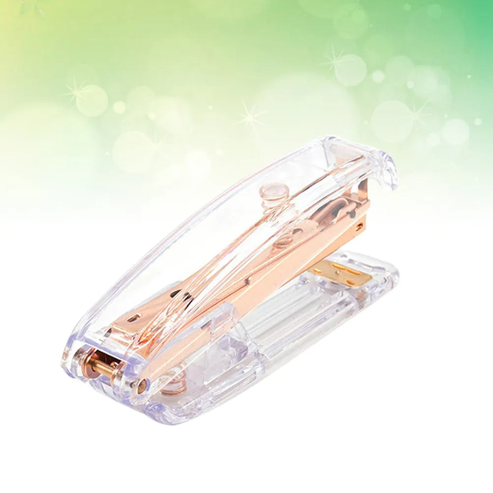 Stapler Rose Gold High Luster Finish Elegant Compact Design for Paper Documents Stationery Fastening Desk Stapler Home Office