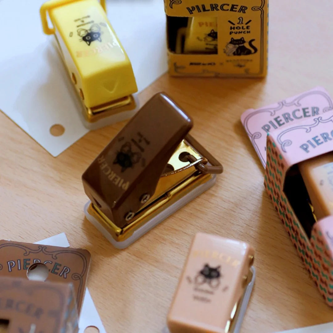 Mini Paper/Photo Puncher, Portable Single-hole Puncher, DIY Loose-leaf Core, Suitable for Office, School and Home Use