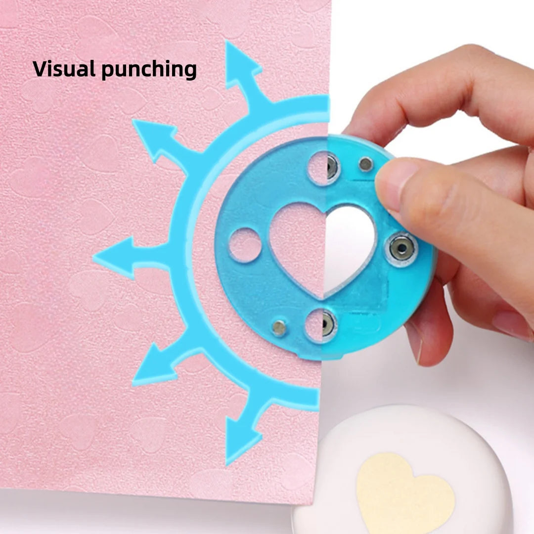 1pc Craft Hole Punch Handmade Scrapbook Paper Puncher Scrapbooking Maganetic Punches Crafting Designs for Office Supplies