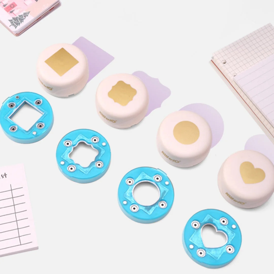 1pc Craft Hole Punch Handmade Scrapbook Paper Puncher Scrapbooking Maganetic Punches Crafting Designs for Office Supplies