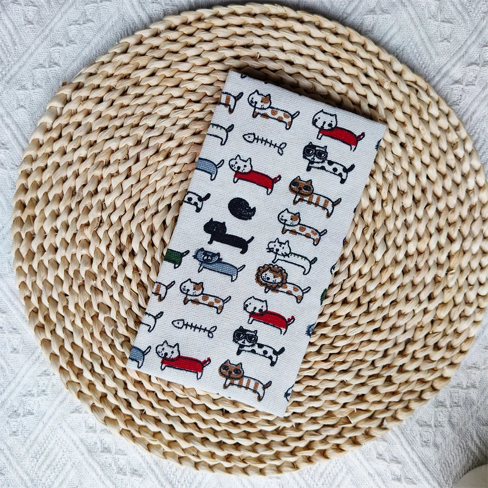 Fromthenon Cute Animal Flower Series Cloth Fabric Weeks Cover Weekly Diary Planner Notebooks Sleeve Office Stationery Supplies